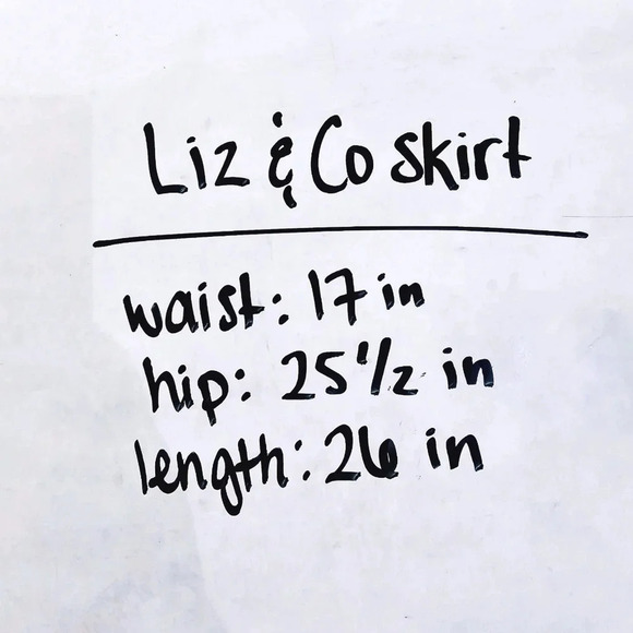 LIZ & CO Rust Brown Geometric Leaf Abstract Fall Skirt 100% Cotton, Lined, 10 - Picture 12 of 13